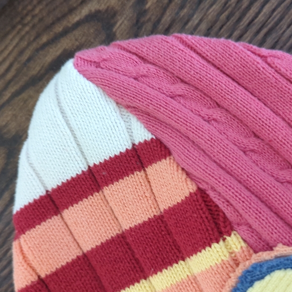 Artist-Made Upcycled Recycled Colorful Sweater Beanie Hat - Picture 5 of 10